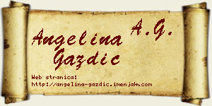 Angelina Gazdić vizit kartica